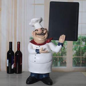 Figura personalizada de bienvenida para <span class=keywords><strong>chef</strong></span>, escultura de resina para restaurante, estatua de fibra de vidrio, para Pizza y <span class=keywords><strong>Chef</strong></span> - Product Image 3