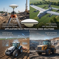 Prise en charge multi-bandes Full-GNSS (GPS/BDS/GLO/GAL/Bande L) avec gain LNA élevé et précision sub-centimétrique pour la topographie RTK et la cartographie par drone