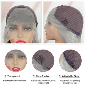 วิกผมตรง<span class=keywords><strong>สี</strong></span>เงินเทา FH ขนาด 20 นิ้ว <span class=keywords><strong>ผม</strong></span>แท้บราซิลแ<span class=keywords><strong>บ</strong></span><span class=keywords><strong>บ</strong></span>เวอร์จิ้น วิกผมหน้าผากโปร่งใสแ<span class=keywords><strong>บ</strong></span><span class=keywords><strong>บ</strong></span>ลูกไม้ 13x4 - Product Image 3