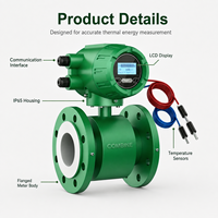 Compteur d'énergie thermique électromagnétique haute précision certifié MID, compteur BTU, eau, glycol, Modbus, BACnet, M-Bus, RJ45, RS485, IP65