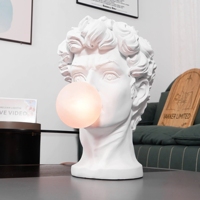 Lampe de bureau moderne créative en résine souffle des bulles de merveille David Sculpture Style UL certifié CE 110-240V lampe de table de nuit domestique