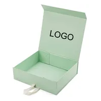 Custom Logo Grote Luxe Roze Stijve Magnetische Vouwen Papier Verpakking Geschenkdoos