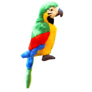 Superzacht polyester imitatie ara pluche speelgoed witte zonnebloem papegaai pop PP katoen gewassen stressverlichting cognitieve educatie - Product Image 5