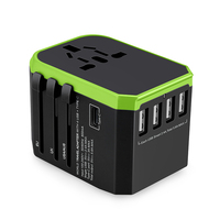 Accessoires de bagages, adaptateur de prise de haute qualité avec prise universelle, adaptateur de voyage avec chargeur rapide 4USB 5600mA avec type-C