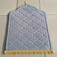 Tapis de Prière Musulman en Mousse à Mémoire de Forme Antidérapant Personnalisé, Tapis de Sol Doux et Luxueux pour Genoux et Front en Velours, Cadeau
