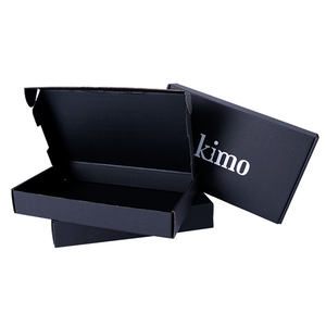 Caja de papel sólido negro resistente, 50 unidades, envío rápido - Product Image 3