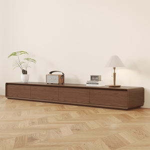 Meuble TV moderne en bois avec rangement, meuble de salon sur pied, design simple, idéal pour petit appartement - Product Image 1