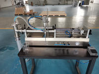 Machine de remplissage semi-automatique horizontale à piston pneumatique à tête unique pour huile comestible, pâte, jus et désinfectant pour les mains