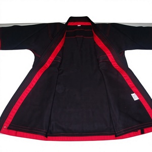 Kimono de Jiu Jitsu Brasileño Negro Personalizado Premium con Costuras en Contraste para Uniforme de Entrenamiento de Artes Marciales para Hombre - Product Image 1