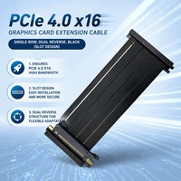 Câble de données PCI-E double inversé à une seule rangée PCIe 4.0 X16 64 Go/s, adaptateur flexible pour fente longue, châssis de serveur compact