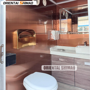 Australian Standard Luxury <strong>Portable</strong> <strong>Toilet</strong> Trailer 2 Door 2 Stalls Customized Color for Outdoor Use Mobile Restroom - Product Image 5