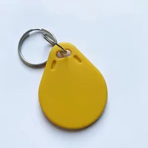 纯黄色射频识别3 #125千赫接近钥匙扣标签门禁钥匙扣