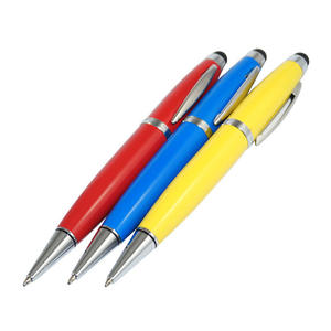 Customized Logo Ballpoint Pen <b>Promotional</b> Memory <b>USB</b> Stick Metal <b>Flash</b> <b>Drive</b> - Product Image 1