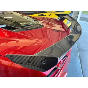 Aileron arrière à aile haute en Fiber de carbone pour Chevrolet Corvette C8 aileron arrière de coffre