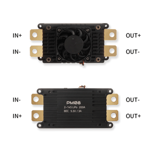 Module d'alimentation Holybro PM08 2-14S 200A avec ventilateur intégré dans un boîtier en aluminium pour contrôleur de vol Pixhawk 6C, véhicules aériens et drones UAV - Product Image 4