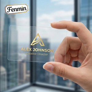 Cartes de <span class=keywords><strong>visite</strong></span> professionnelles en PVC transparent givré, personnalisées, de luxe, avec impression UV, imperméables et mates, en gros - Product Image 1