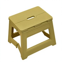 Tabouret pliant robuste pour adulte, grand tabouret marchepied en plastique renforcé à 9 points d'appui, chaise pliable portable pour la maison et la cuisine
