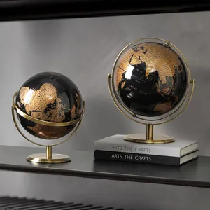 סיטונאי מפת העולם הוראת אמנות מלאכות גלוב אנגלית גרסה סגסוגת שולחן קישוט כדור הארץ גלוב דקורטיבי