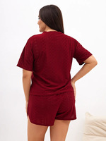 Pyjama d'été décontracté pour femme grande taille, ensemble short et chemise de nuit élastique à la taille, populaire et abordable, tailles XL-4XL