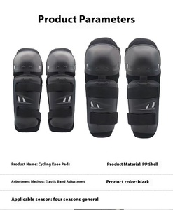 สนับเข่า/ข้อศอกสำหรับผู้ใหญ่ Shenmoren EVA Foam แบบบาง ยืดหยุ่น ป้องกันอย่างมืออาชีพ 4 ชิ้น ปรับระดับได้ด้วยหัวเข็มขัด ซักมือได้ - Product Image 4