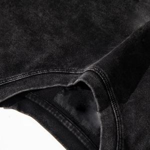 T-shirt baggy à manches longues en jersey de coton lavé vintage unisexe avec motif de lettres imprimées numériques à col rond pour hommes et femmes - Product Image 3