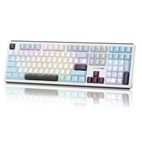 Clavier mécanique sans fil OEM ODM K771, clavier de jeu 108 touches avec 4 touches de raccourci supplémentaires, 5 couches d'atténuation du bruit, interrupteurs linéaires pré-lubrifiés