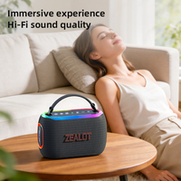 Enceinte portable sans fil ZEALOT S182 haute puissance 60W, étanche, éclairage RGB, TF, AUX, USB, TWS, pour extérieur, camping, plage, fêtes