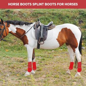 Custom Horse <b>Boots</b> Splint for Horses Protective <b>Boots</b> Lower Limb <b>Brushing</b> Horse <b>Boots</b> Reusable Front Hind Leg Protection - Product Image 6