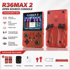 Consola de Juegos Portátil Inalámbrica WiFi R36MAX2, Compatible con Juego en Línea, 22000 Juegos, Reproductor de Videojuegos Retro - Product Image 1