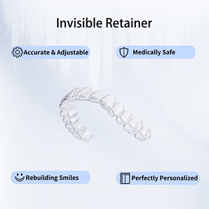 Dispositivo Dental de Ortodoncia, Retenedor Invisible Extraíble, Retenedor Estético Transparente para Alineación de Dientes, Personalizable - Product Image 1
