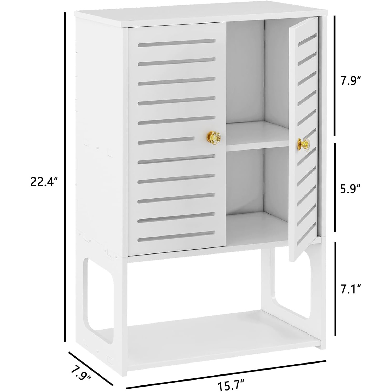 PVC louvered wall cabinet, style B, 40*57*20cm