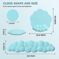 Nuage tapis de souris ensemble dessin animé poignet Silicone clavier main soutien belle 3D antidérapant personnalisé bureau jeu tapis de souris pour bureau maison