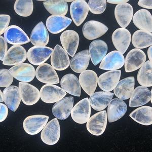 Piedra Lunar Arcoíris Blanca Natural, Forma de Pera Lisa, Calibrada, Cabujón, Certificada por IGI, para Joyería, Precio de Fábrica al por Mayor - Product Image 2