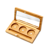 Palette d'ombres à paupières en bambou écologique personnalisée en gros avec emballage magnétique réutilisable verni