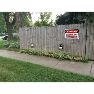 อลูมิเนียมทนทานระวังป้ายสุนัขกำหนดได้เองไม่มีป้ายเตือนห้ามบุกรุกบ้านสวนสินค้าเพื่อความปลอดภัยของขวัญคนรักสุนัข - Product Image 3