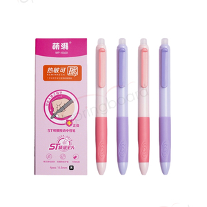 Verschiedene Farben 4er-Set 0,5mm lösch bare neutrale Stifte Einziehbarer Easy Grip Schwarz/Blau-Gel stift für Schüler Schul briefpapier - Product Image 1