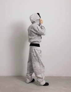 Eco-Friendly Custom Heavyweight Cotton <b>Camouflage</b> Hoodies and Pants Sweatsuits 2 Pieces Unisex Camo Printing Track Suit - Product Image 3