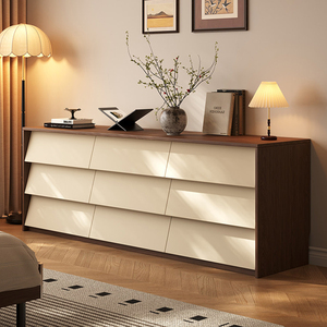 Meuble de salon moderne en bois XHA avec portes à battants et tiroirs de rangement, design mi-siècle pour l'ameublement de la maison - Product Image 5
