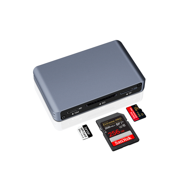 JAYA JY-1039 5-in-1 SD Card Reader Adapter with USB-C Interface Aluminum Alloy External Storage for Mobile Phones Laptops
