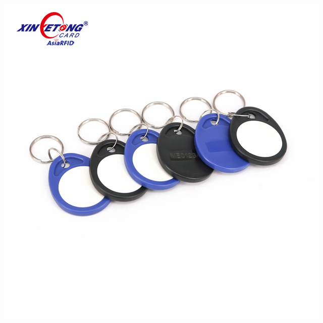 Mini RFID Key Fob Waterproof PVC Electronic NFC 1K Chip Keychain With125Khz Frequency Wholesale for Access Control
