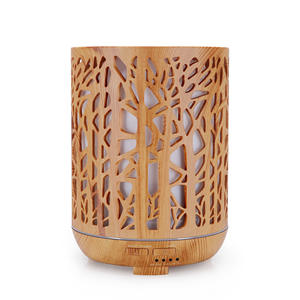 Diffuseur d'arômes forestiers en bois grainé 0,5L avec lumière LED, alimentation USB, pour usage domestique et commercial - Product Image 4