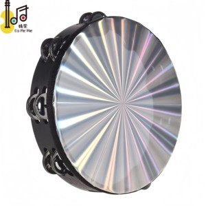 Pandereta láser con logotipo personalizado para boda, KTV, fiesta, reflejo, instrumento Musical para adultos, tambor Artificial y de madera, 6,8,10 pulgadas - Product Image 3