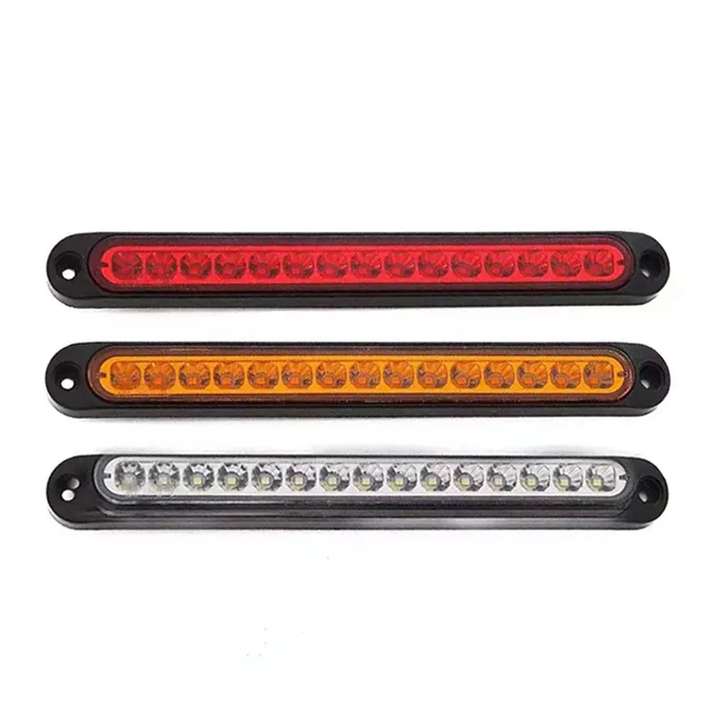 9.8 אינץ 15LED צד אור בר DC 12V 24V בלם אורות קרוואן ספינה אוטובוס RV משאית SUV