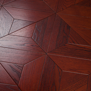 Parquet en chêne <span class=keywords><strong>Versailles</strong></span> moderne, style mosaïque rouge, pour salon, parquet d'ingénierie haut <span class=keywords><strong>de</strong></span> gamme, écologique, résistant à l'eau, 5+ ans - Product Image 3