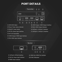 SYONG Divisor/Extensor HDMI sobre CAT5e/CAT6 60M RJ45 HDMI 1.3 HDCP 1.2 1080P POC IR EDID Loop Out DC 12V para HDTV y Receptor AV