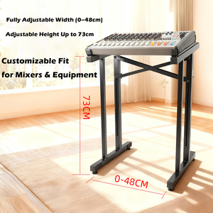 KB300 Yinyu Portable Audio Mixer <strong>Stand</strong> - Angled Foldable &amp; Adjustable Studio Music Mixer <strong>Synth</strong>, MPC <strong>Stand</strong> for DJ Turntables - Product Image 1