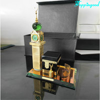 Modèle de la Kaaba en cristal de luxe, tour de l'horloge, pour la décoration religieuse