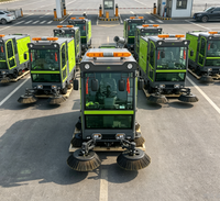 Balayeuse et autolaveuse industrielle combinées, machine de balayage de rue autotractée pour le nettoyage des ateliers