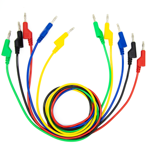 ชุดสายทดสอบมัลติมิเตอร์แบบปลั๊กกล้วยคู่แบบซ้อนได้ 1 เมตร พร้อมปลั๊กกล้วยขนาด 2 มม. รองรับแรงดันไฟฟ้า 1000V/15A 5 สี พร้อมที่หนีบแบตเตอรี่ - Product Image 1