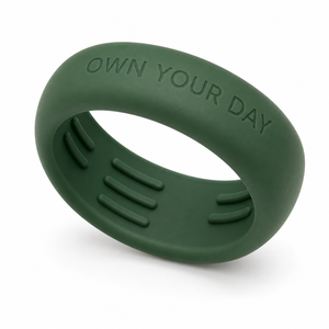 Coque de protection en silicone Oura Ring 5/4 Galaxy Ring RingConn Ultrahuman, motif gaufré vert forêt, pour anneau intelligent, texte personnalisé - Product Image 2